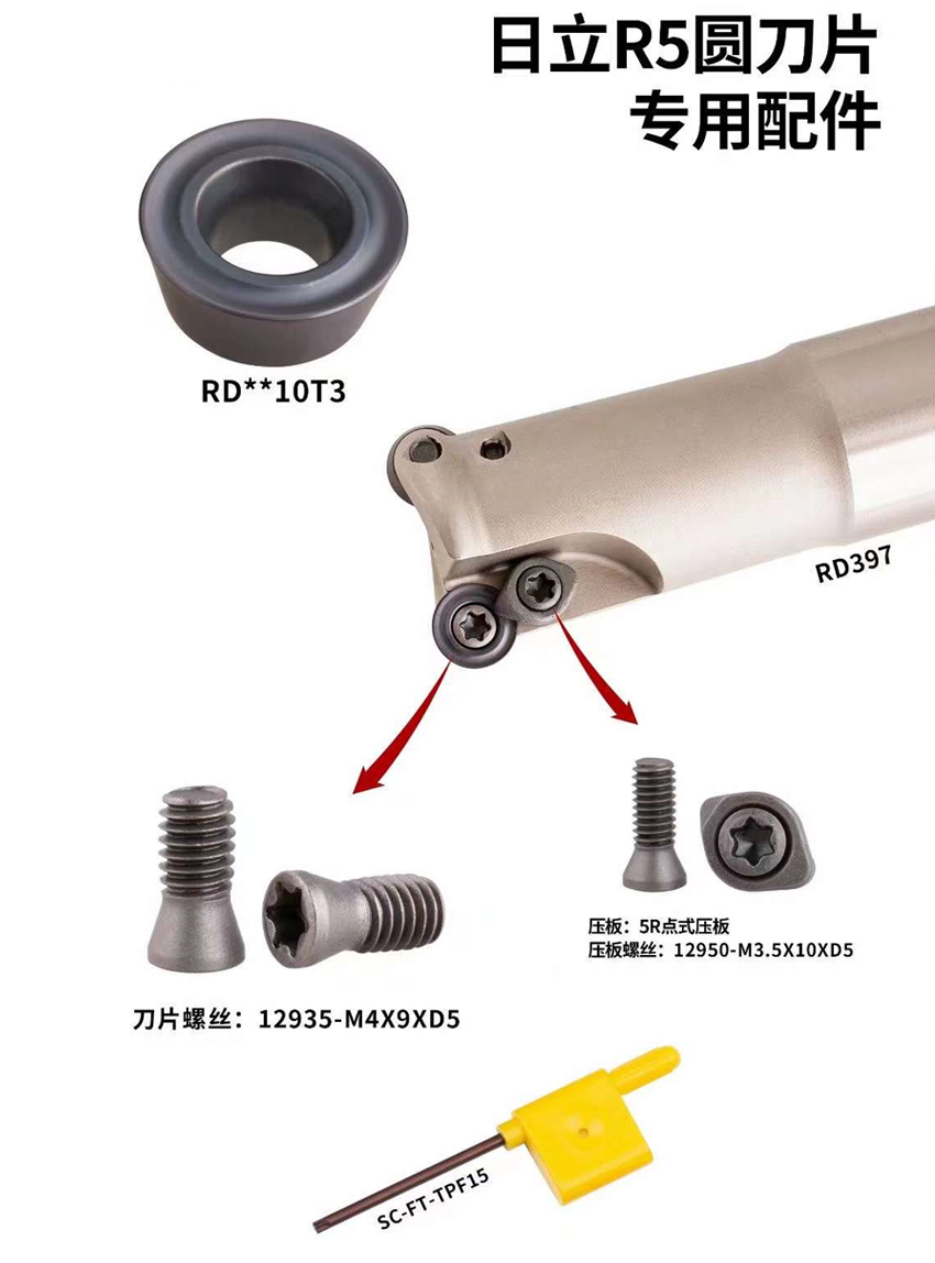 日立R5圆刀片RD10T3螺丝